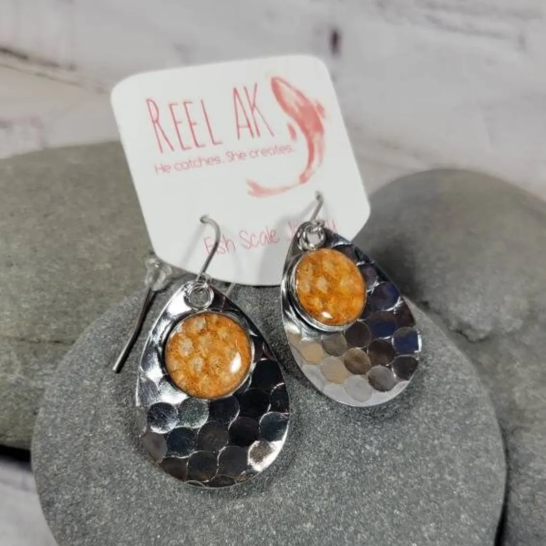 The Anela - Our Round Salmon Circle Lure Earrings