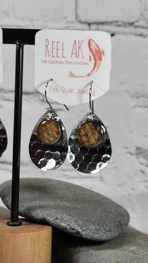 The Anela - Our Round Salmon Circle Lure Earrings