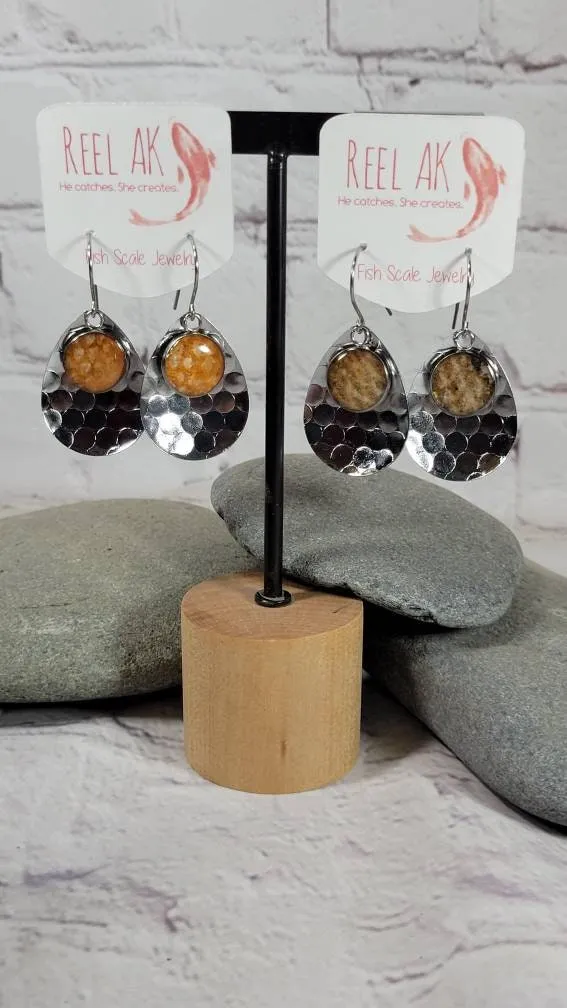 The Anela - Our Round Salmon Circle Lure Earrings