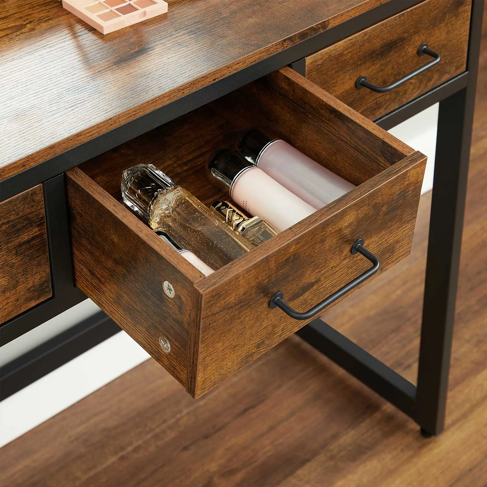 Vanity Table with Upholstered Stool Set