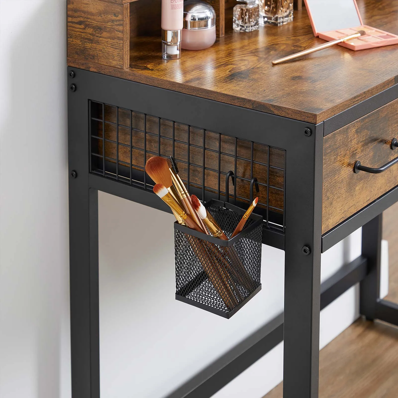 Vanity Table with Upholstered Stool Set